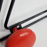 Original vintage metal “trapeze” coat rack, 5 hooks, 67 cm