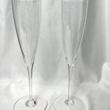 Baccarat, two Dom Pérignon crystal champagne flutes