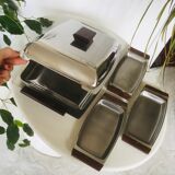 Lundtofte Denmark service set in stainless steel and rosewood