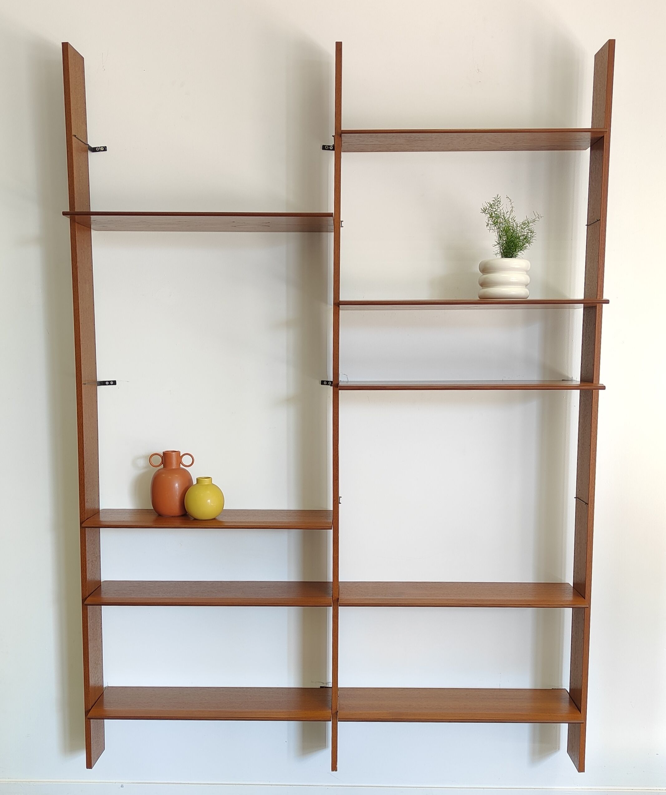 Mid-century vintage library wall shelf