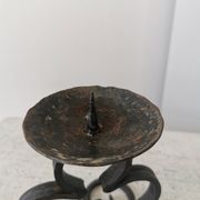 Vintage Iron Forged Candlestick Holder: Handmade Gothic Home Decor