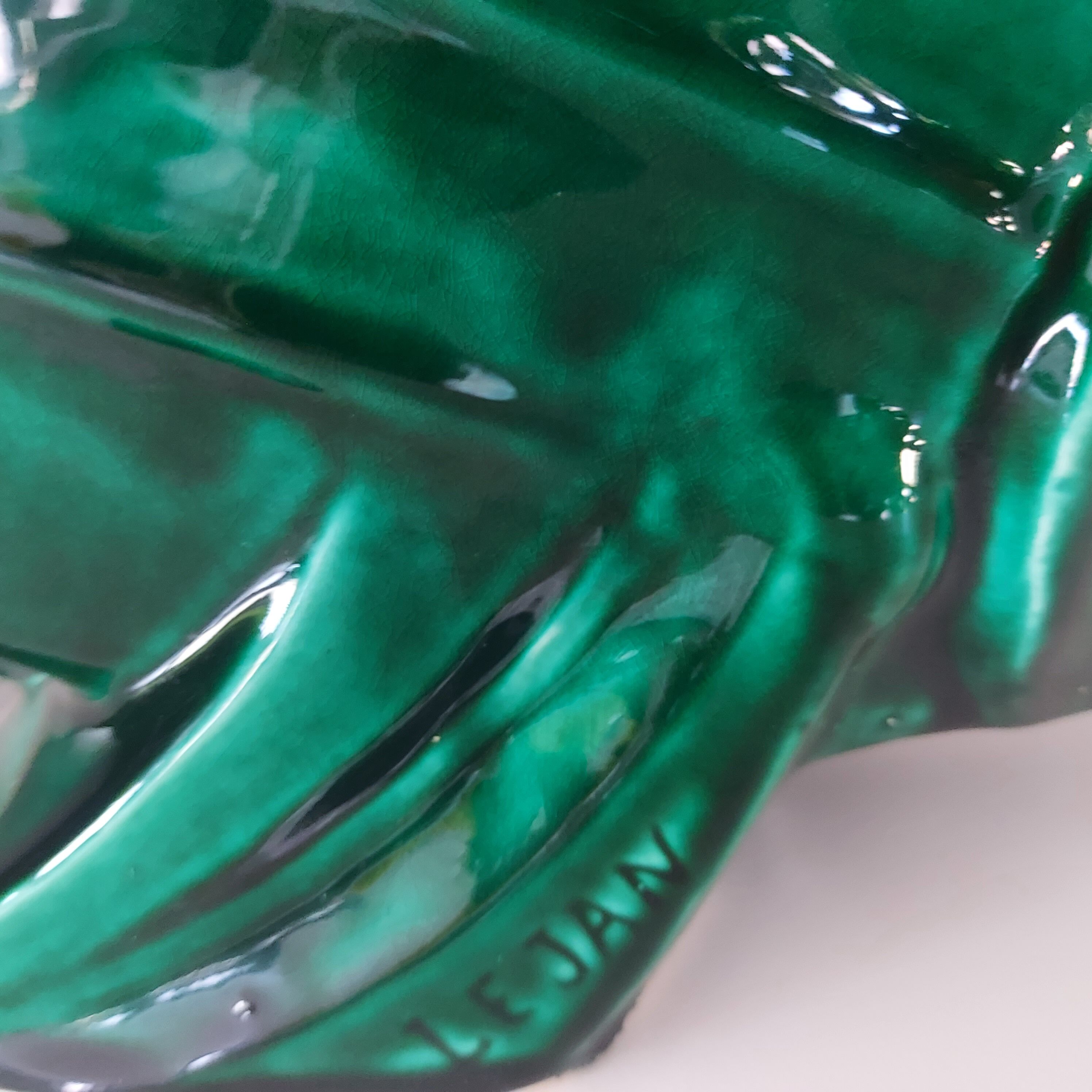 Art Deco ceramic fish signed "Le JAN" years 1939