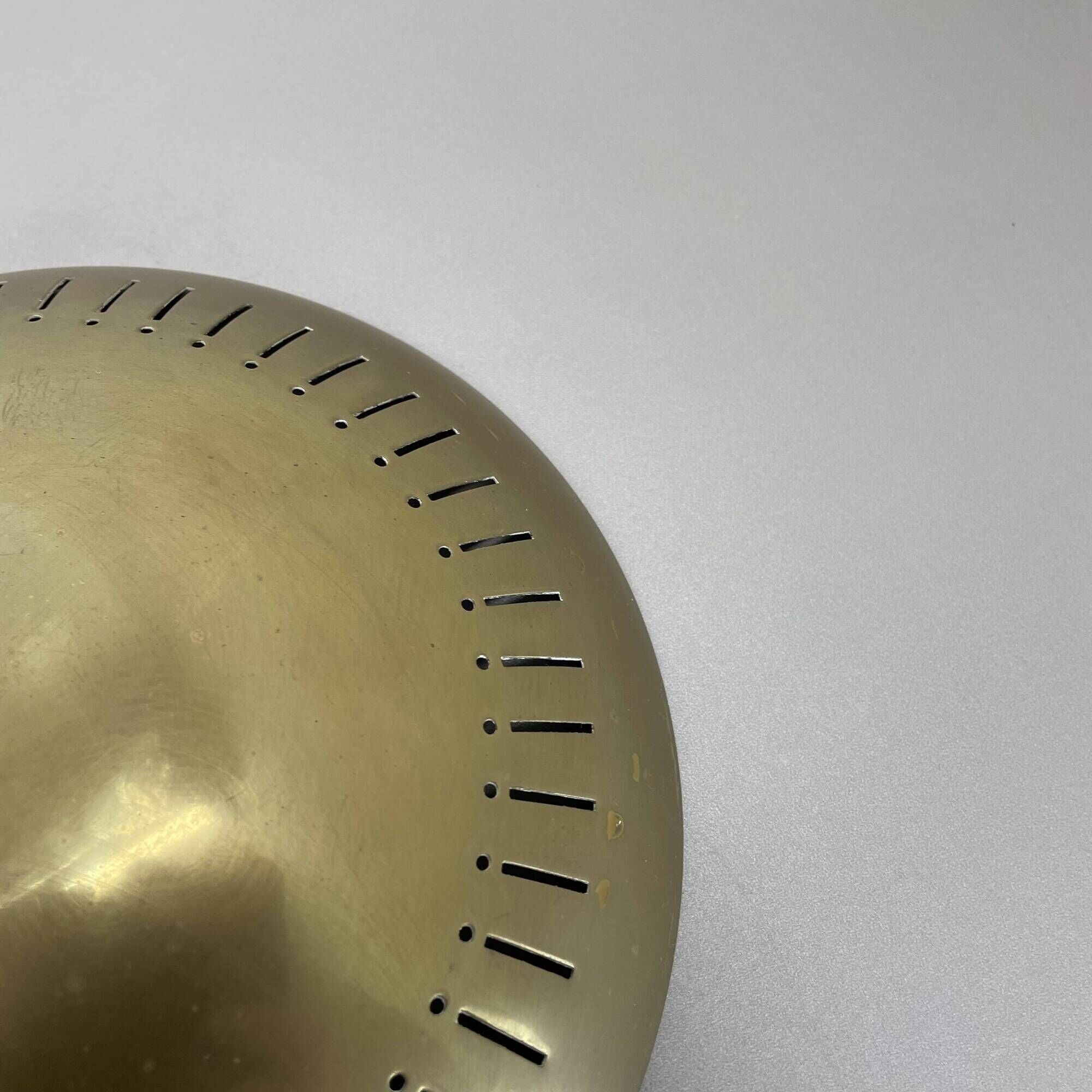 Large 30cm Brass Italian Stilnovo Style Theatre Wall Ceiling Light, Italy 1950s