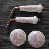 Porcelain handles and cover plates - Set of 6
