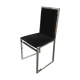 Chaise Italienne en chrome et loupe d'orme 1970