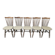 Lot de 5 chaises estampillées Baumann modèle Boston - années 70.