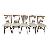 Lot de 5 chaises estampillées Baumann modèle Boston - années 70.