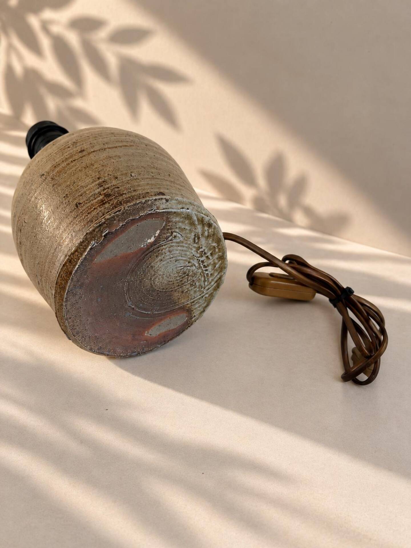 Lamp base in glazed stoneware – handmade ceramics