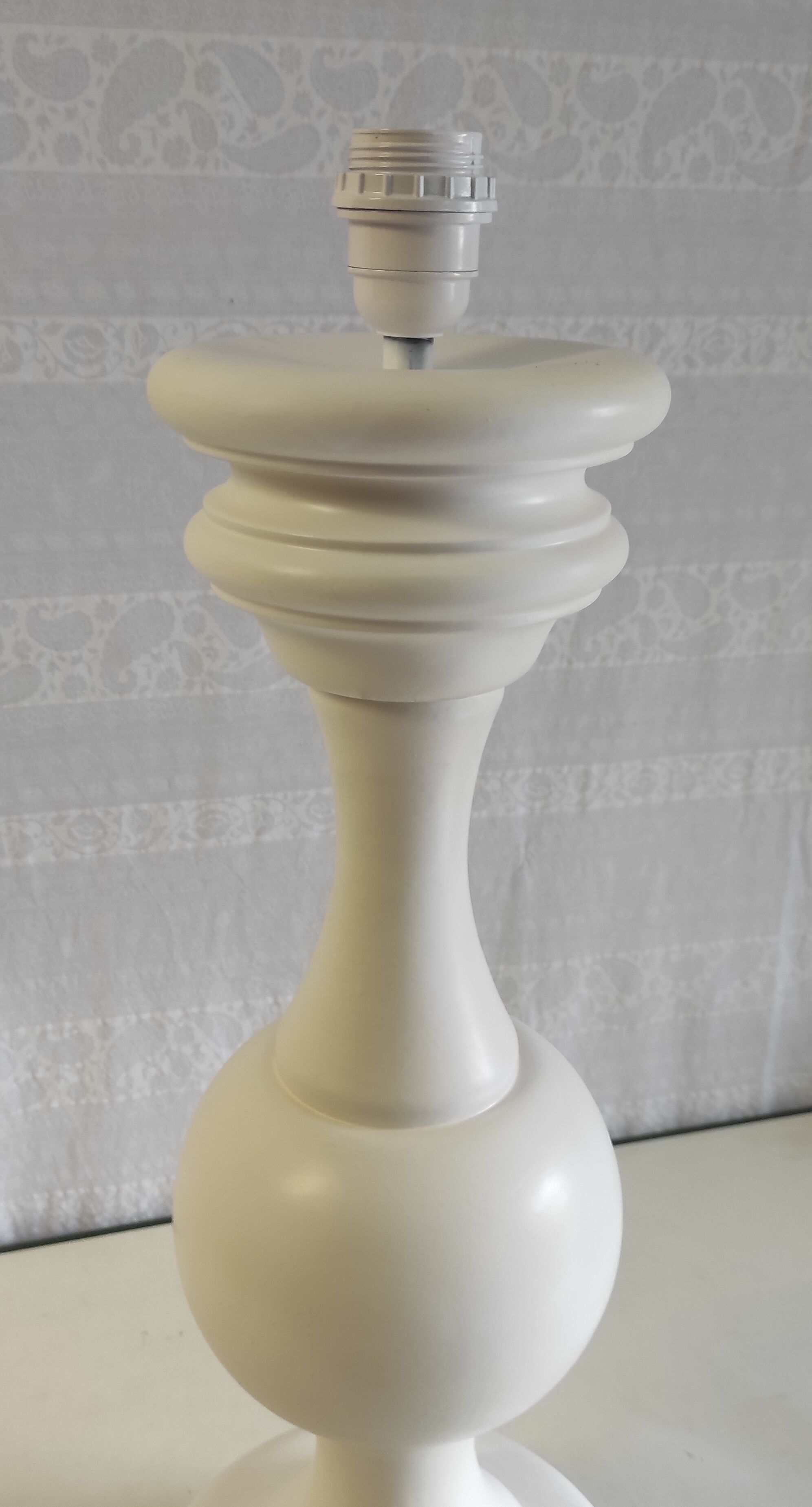 XXL lamp foot in turned wood – 60s/70s