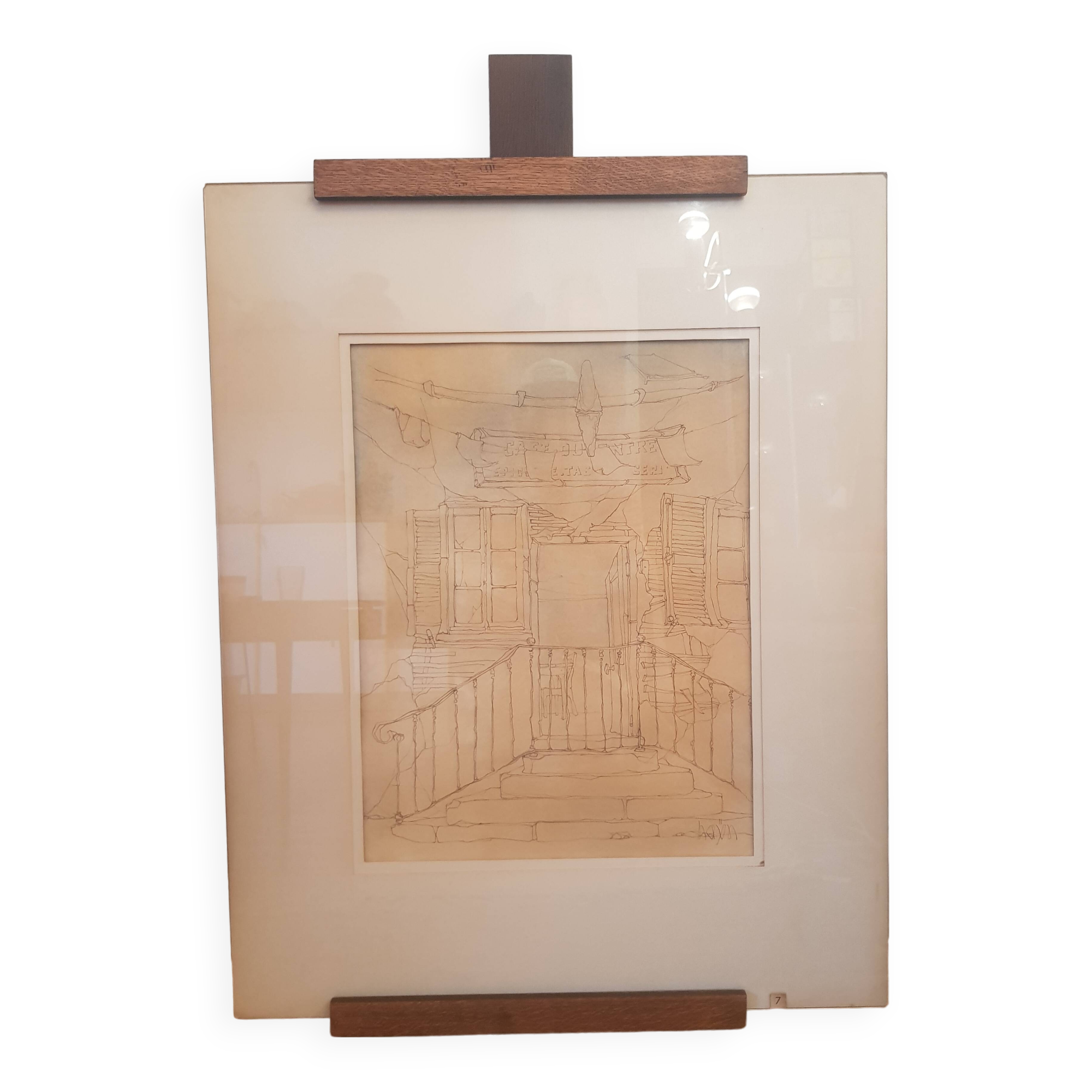 Vintage painting signed Hayn
