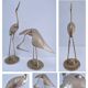 Two solid brass XL birds H. 48 cm