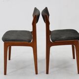 1960s Pair of Danish Teak Dining Chairs, Restored