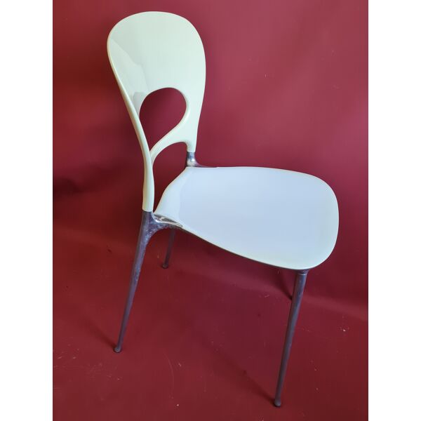 Set of 4 cast aluminum and plastic chairs model Tonia de Bontempi - Italy,  stamped | Selency