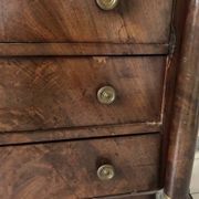 Commode Empire plateau en acajou et marbre