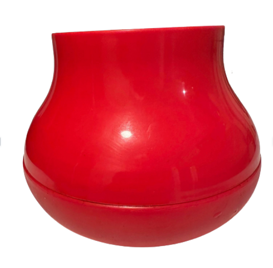 Red plastic vase height
