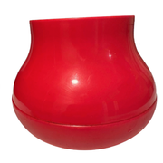 Red plastic vase height