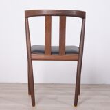 Pair of Vintage 60's Chairs in Teak Wood and Leather Danish Design