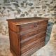 Commode ancienne française en pin, début des années 1900