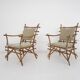 2 fauteuils en bambou, Italie, années 1960