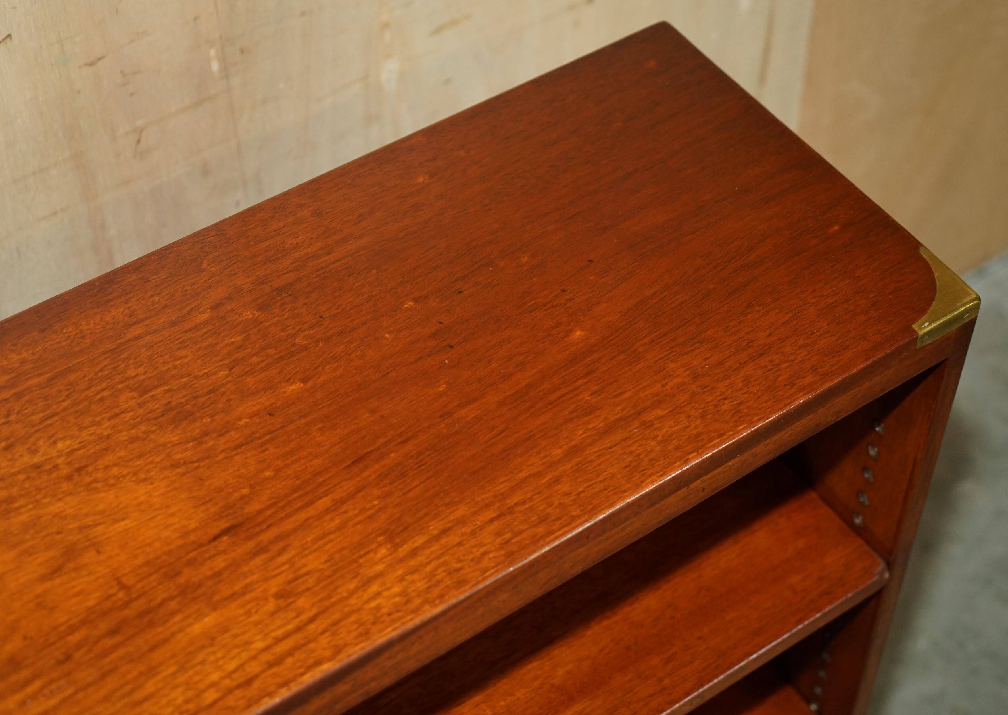 Low library campaign in solid mahogany by REH Kennedy
