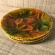 4 vintage dessert plates with autumn décor