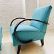 2x Fauteuils Jindrich Halabala originaux 1940