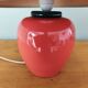 Vintage ceramic lamp with a patinated shade