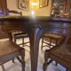 Table in solid cherry wood in Louis XV style.