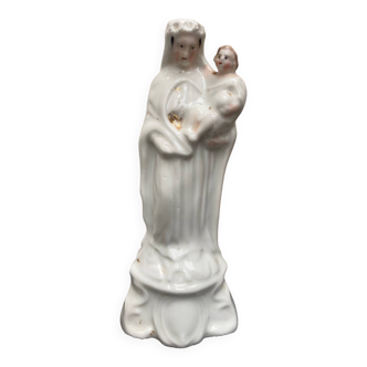 Vierge à l’enfant en porcelaine XIXeme