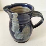 Stoneware pitcher Saint-Père, deep blue nuanced glaze