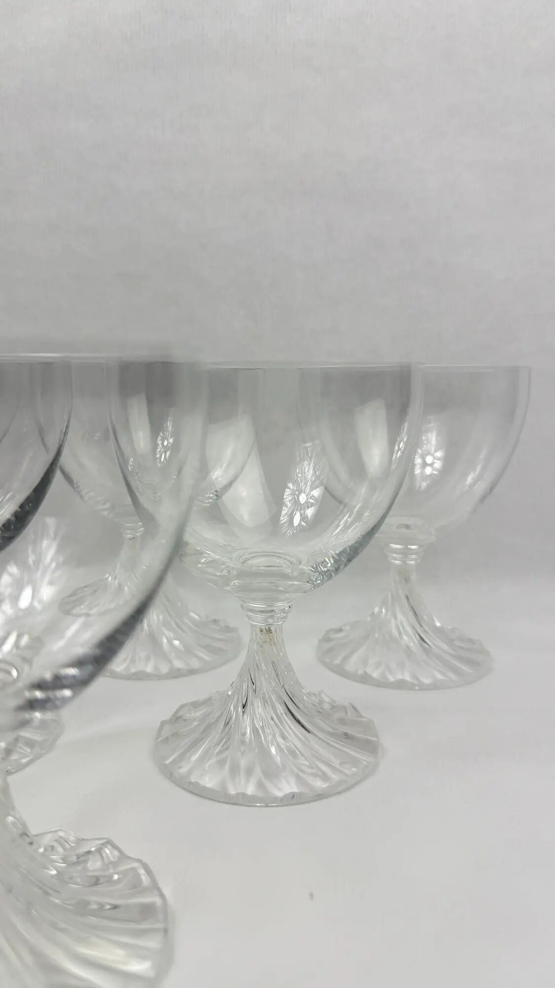 Lalique, 6 water glasses model Rambouillet in crystal