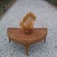 Table basse demi-lune en rotin