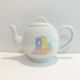 Théière ronde Alpac pastel en porcelaine- annees 80-retro-cuisine-vintage