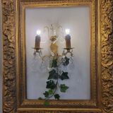 Pair of wall lights with pendants