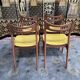 Suite de 4 chaises scandinaves skaï jaune