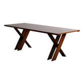 Table à manger TL58 en noyer par Marco Zanuso pour Poggi, Italie, années 1960.