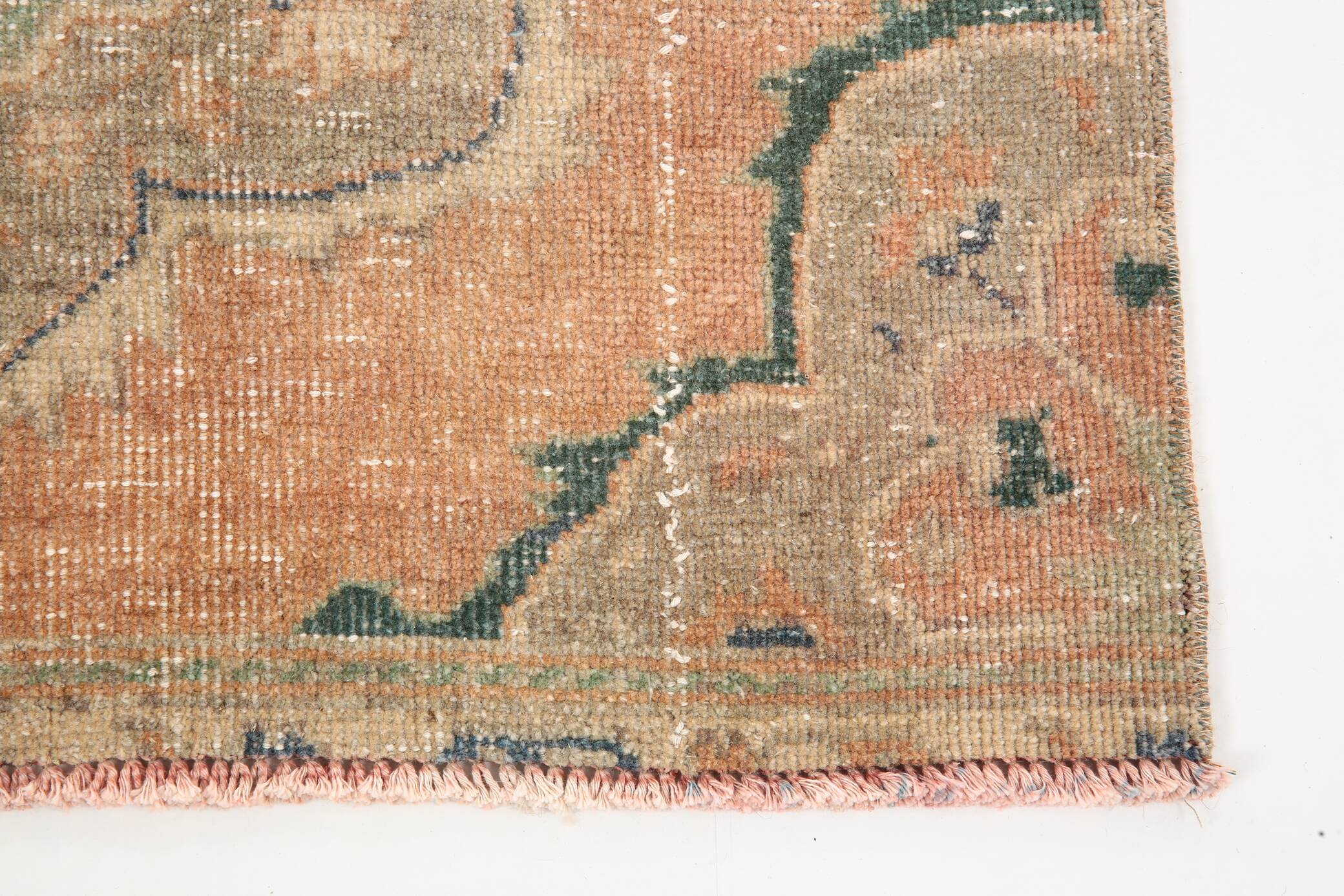 3x12 Soft Wool Pale Red Turkish Vintage Runner Rug