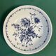Set of 4 hollow plates Gien France vintage blue floral decorations signed