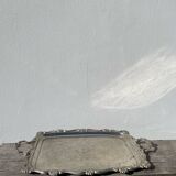 Silver metal rectangular butler tray