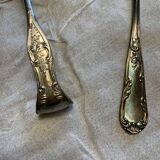 Set of a baby spoon and a sugar tongs