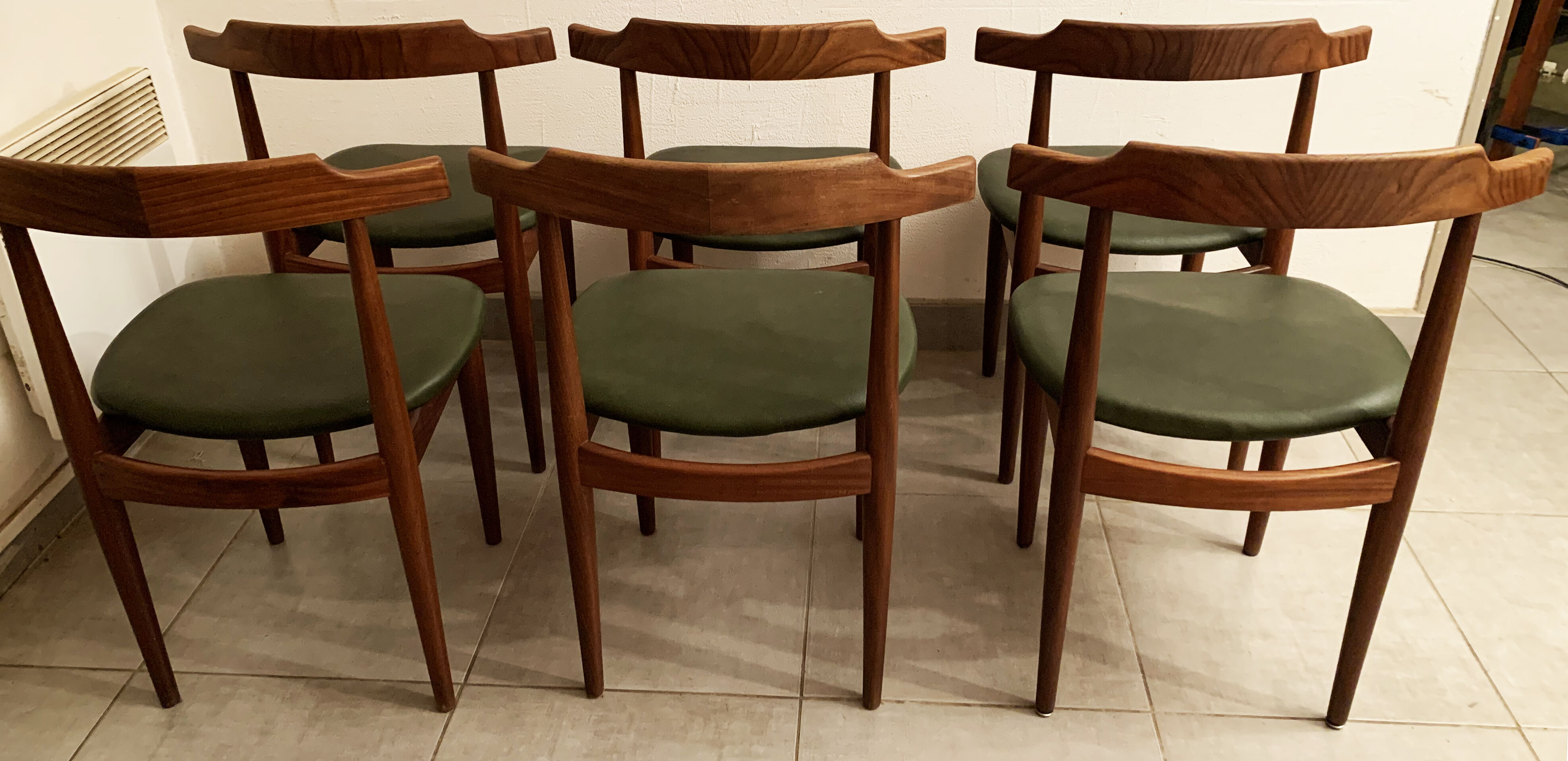 Ensemble de 6 chaises danoises de Hans Olsen pour le fabricant Frem Røjle
