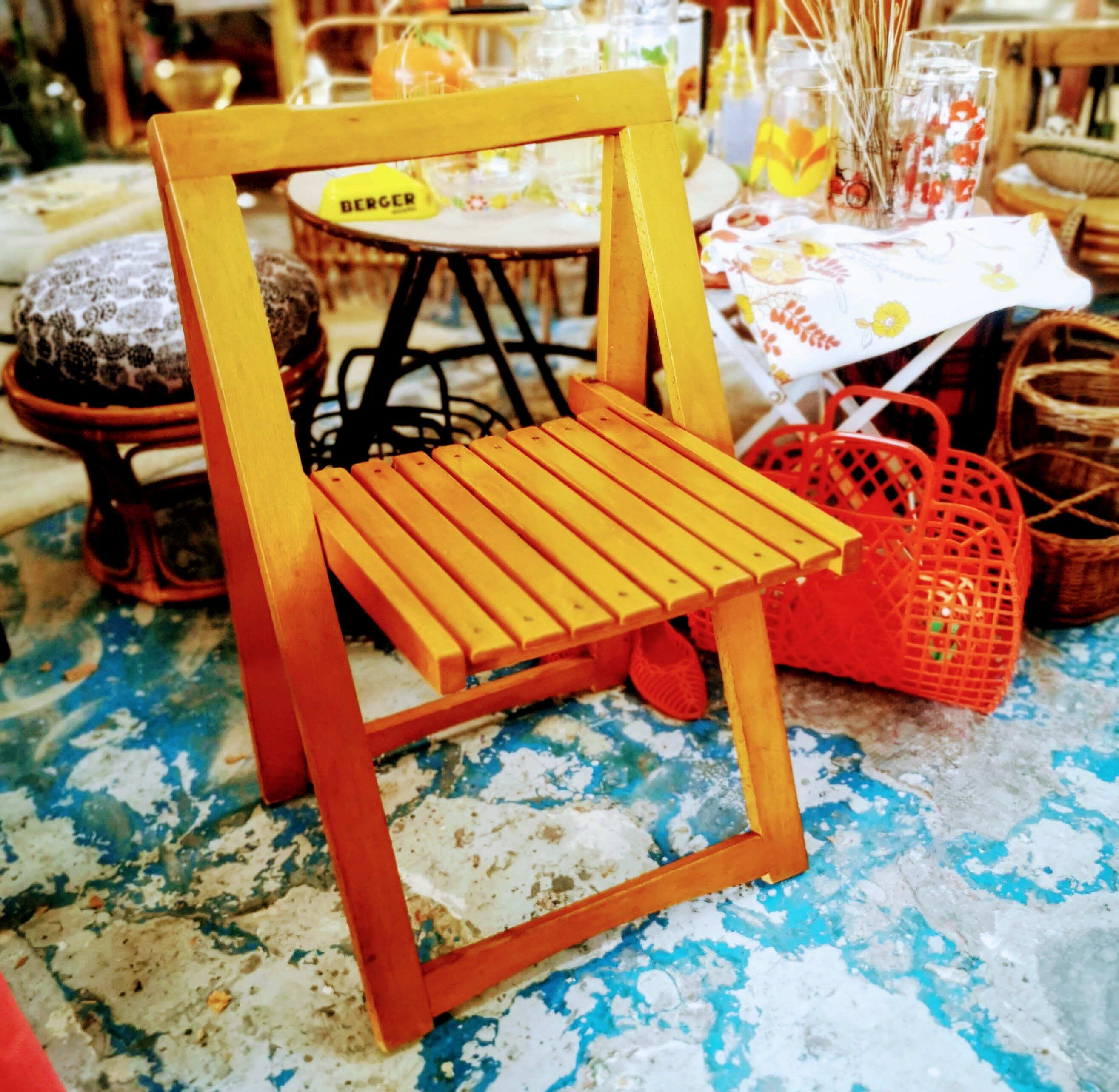 Série de 4 chaises pliantes  années 60