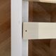 White double bed in contemporary wood, 160x200 cm