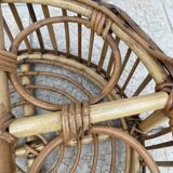 Vintage rattan bar server