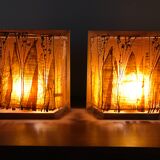 Pair of sconces in vegetable leaves