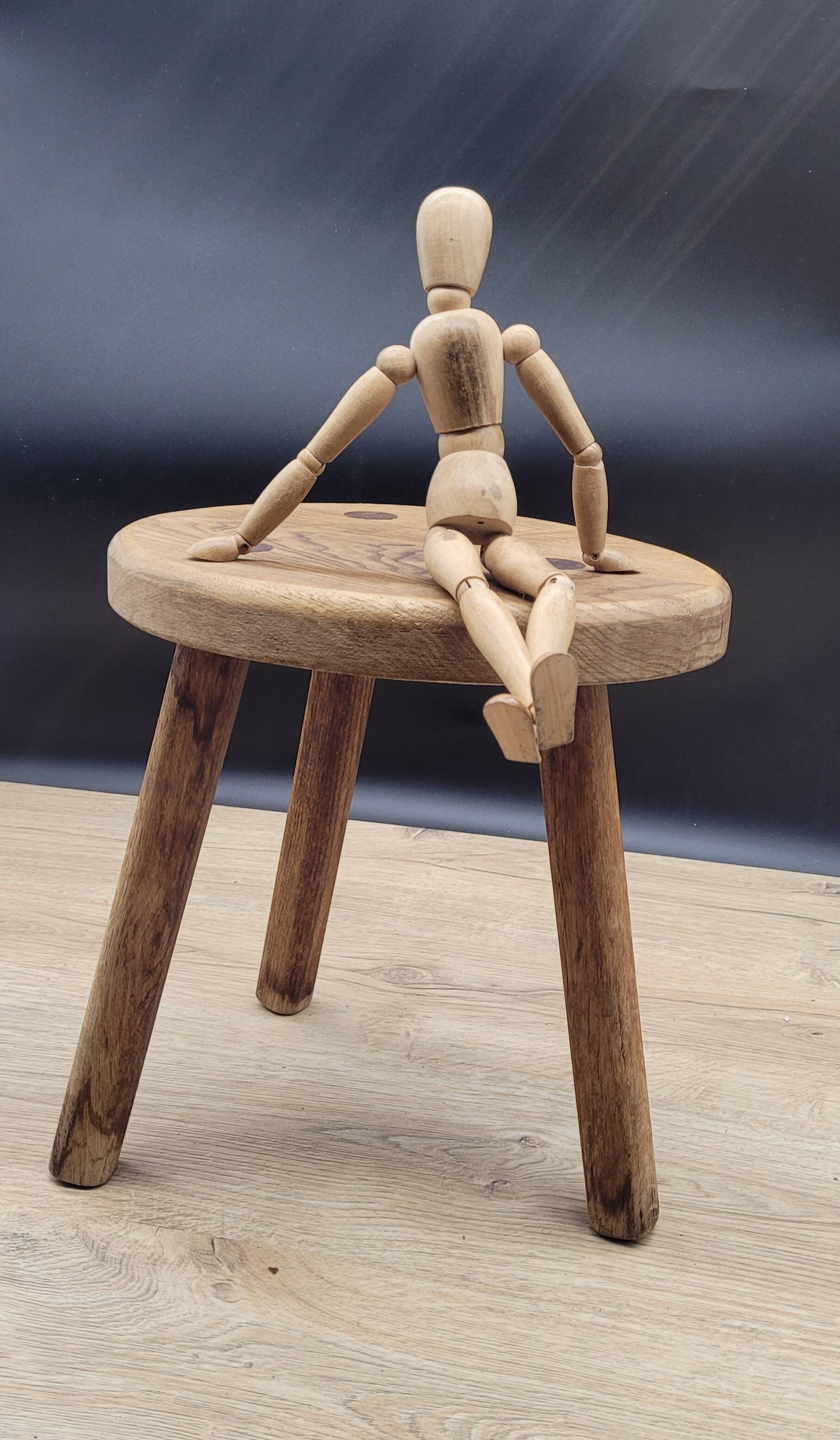 Cowhide egg tripod stool