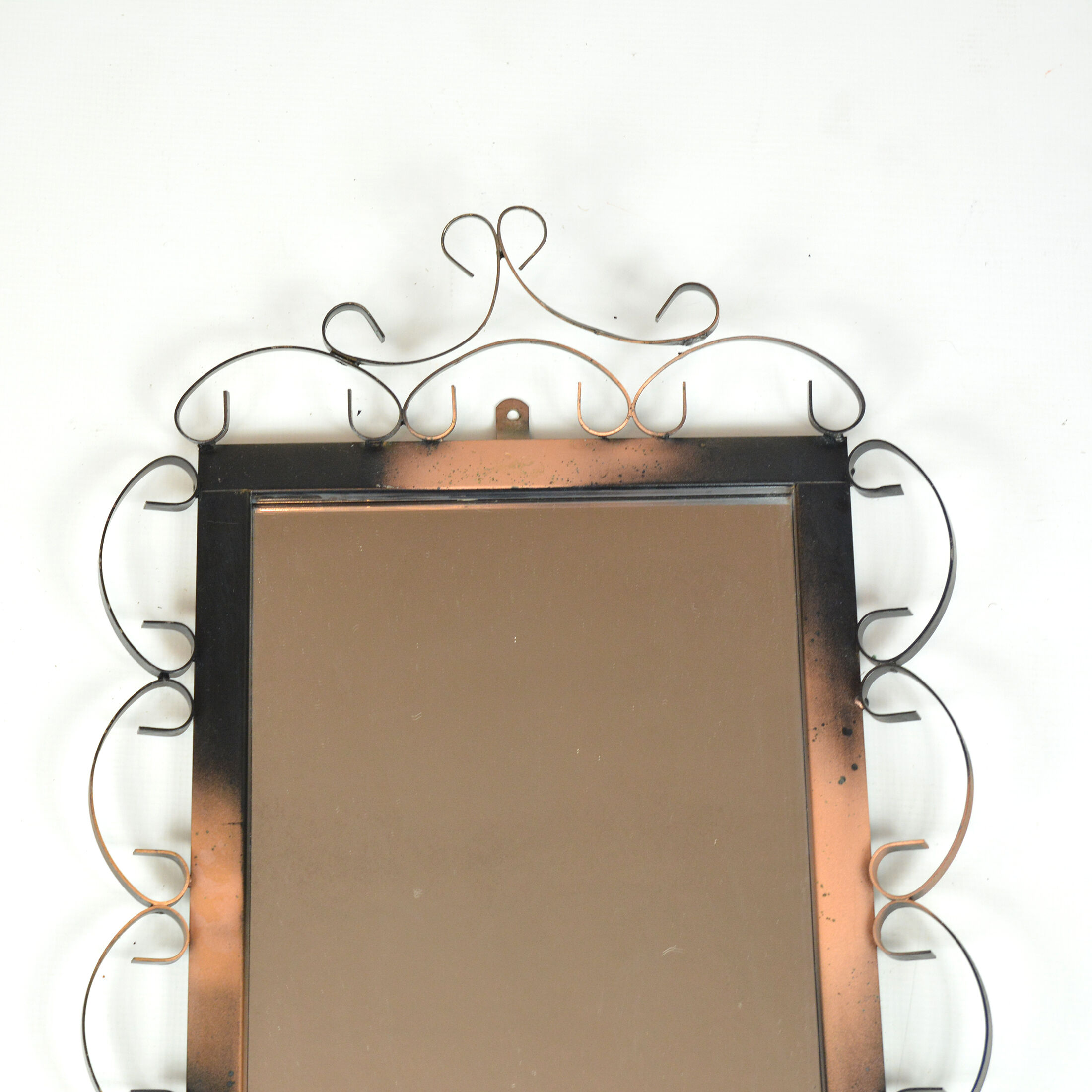 Miroir rectangulaire des années 1970 en métal, Allemagne