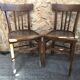 Pair chair bistro vintage wood