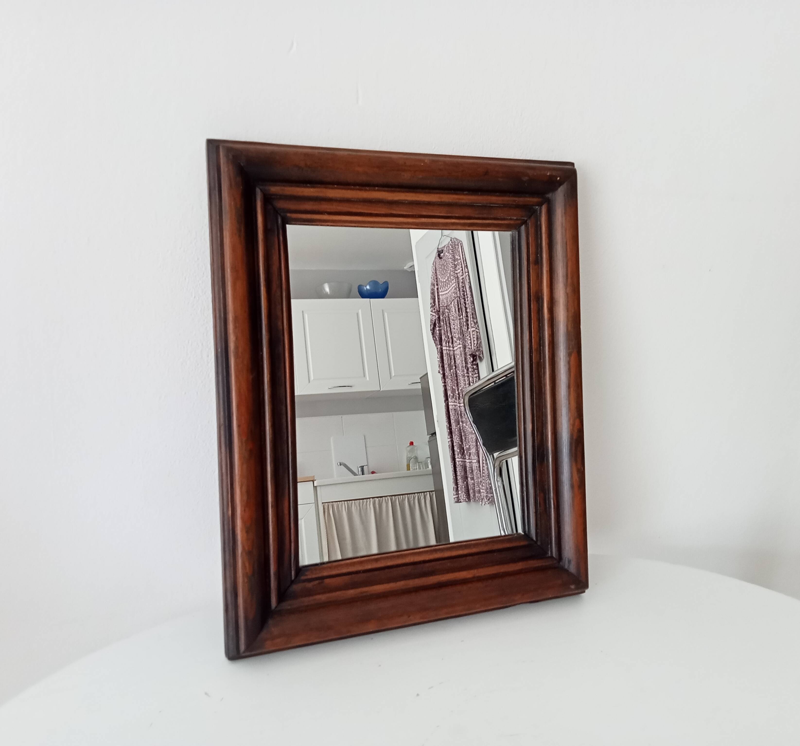 Antique wooden mirror