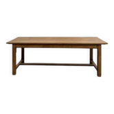 Solid oak farmhouse table, 1970s
